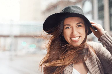 Young woman smiling